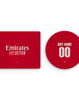 Mouse pad with the Arsenal 2026-27 Home football shirt design by RIPA Football