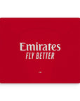 Mouse pad with the Arsenal 2026-27 Home football shirt design by RIPA Football