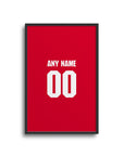 Print with the Arsenal 2026-27 Home football shirt design by RIPA Football