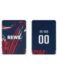 iPad case with the FC Köln 2026-27 Third football shirt design by RIPA Football