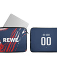 Laptop sleeve with the FC Köln 2026-27 Third football shirt design by RIPA Football