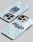 Phone case with the Ajax 2026-27 Third football shirt design by RIPA Football