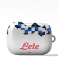 AirPods case with the Atalanta 2026-27 Away football shirt design by RIPA Football