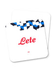 Coaster with the Atalanta 2026-27 Away football shirt design by RIPA Football