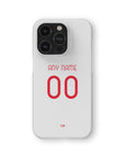 Phone case with the Atalanta 2026-27 Away football shirt design by RIPA Football