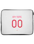 Laptop sleeve with the Atalanta 2026-27 Away football shirt design by RIPA Football