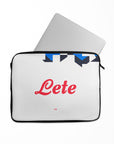 Laptop sleeve with the Atalanta 2026-27 Away football shirt design by RIPA Football