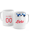 Mug with the Atalanta 2026-27 Away football shirt design by RIPA Football