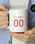 Mug with the Atalanta 2026-27 Away football shirt design by RIPA Football