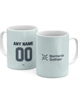 Mug with the Bayer 04 Leverkusen 2026-27 Away football shirt design by RIPA Football