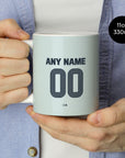Mug with the Bayer 04 Leverkusen 2026-27 Away football shirt design by RIPA Football