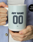 Mug with the Bayer 04 Leverkusen 2026-27 Away football shirt design by RIPA Football