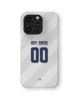 Phone case with the Bayern Munich 2026-27 Away football shirt design by RIPA Football