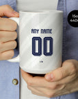 Mug with the Bayern Munich 2026-27 Away football shirt design by RIPA Football