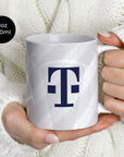 Mug with the Bayern Munich 2026-27 Away football shirt design by RIPA Football