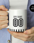 Mug with the Besiktas 2026-27 Away football shirt design by RIPA Football