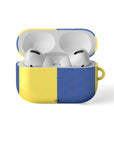 AirPods case with the Boca Juniors 2026 Prematch football shirt design by RIPA Football