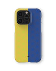 Phone case with the Boca Juniors 2026 Prematch football shirt design by RIPA Football