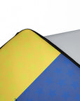 Laptop sleeve with the Boca Juniors 2026 Prematch football shirt design by RIPA Football