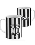 Mug with the Botafogo 2026 Home football shirt design by RIPA Football