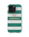 Phone case with the Celtic 2026-27 Home football shirt design by RIPA Football
