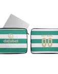 Laptop sleeve with the Celtic 2026-27 Home football shirt design by RIPA Football