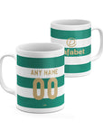 Mug with the Celtic 2026-27 Home football shirt design by RIPA Football