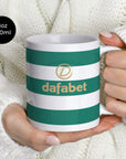 Mug with the Celtic 2026-27 Home football shirt design by RIPA Football