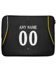 Laptop sleeve with the Chelsea 2026-27 Away football shirt design by RIPA Football