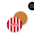 Coaster with the Chivas Guadalajara 2026-27 Home football shirt design by RIPA Football