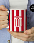 Mug with the Chivas Guadalajara 2026-27 Home football shirt design by RIPA Football