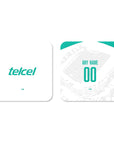 Coaster with the Club León 2026-27 Away football shirt design by RIPA Football