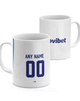 Mug with the Cruz Azul 2026-27 Away football shirt design by RIPA Football
