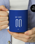 Mug with the Puebla 2026-27 Away football shirt design by RIPA Football