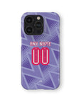 Phone case with the Bournemouth 2026-27 Away football shirt design by RIPA Football