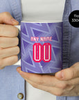 Mug with the Bournemouth 2026-27 Away football shirt design by RIPA Football