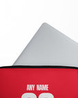 Laptop sleeve with the FC Köln 2024-25 Away football shirt design by RIPA Football