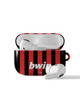 AirPods case with the AC Milan 2009-10 Home football shirt design by RIPA Football