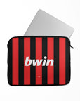 Laptop sleeve with the AC Milan 2009-10 Home football shirt design by RIPA Football