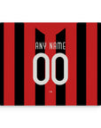Mouse pad with the AC Milan 2009-10 Home football shirt design by RIPA Football