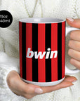 Mug with the AC Milan 2009-10 Home football shirt design by RIPA Football