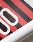 Print with the AC Milan 2009-10 Home football shirt design by RIPA Football