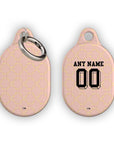 AirTag holder with the AC Milan 2025-26 Prematch football shirt design by RIPA Football
