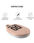 AirTag holder with the AC Milan 2025-26 Prematch football shirt design by RIPA Football