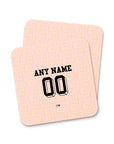 Coaster with the AC Milan 2025-26 Prematch football shirt design by RIPA Football