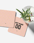 Coaster with the AC Milan 2025-26 Prematch football shirt design by RIPA Football