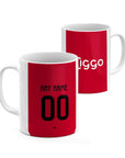 Mug with the Ajax 2024-25 Home football shirt design by RIPA Football