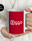 Mug with the Ajax 2024-25 Home football shirt design by RIPA Football