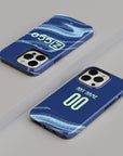 Phone case with the Ajax 2025-26 Away football shirt design by RIPA Football