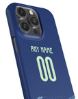 Phone case with the Ajax 2025-26 Away football shirt design by RIPA Football